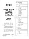 1988 GMC Safari M-Van Factory Service Shop Manual