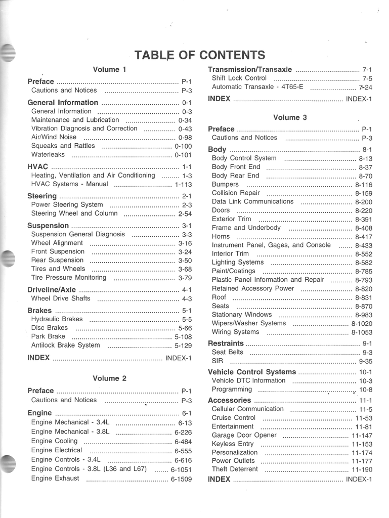 2004 Chevrolet Impala, Monte Carlo Factory Shop Repair Service Manual 2 Vol. Set