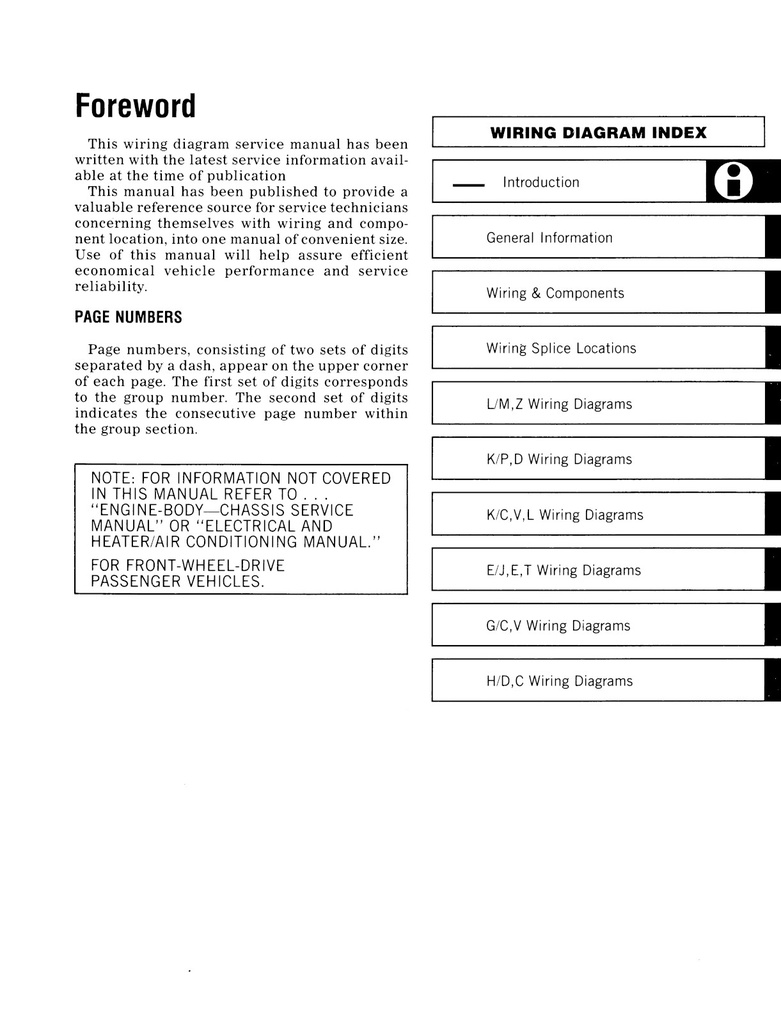 1985 Dodge, Plymouth, Chrysler Front-Wheel-Drive Passenger Car Shop Maintenance Repair Service Manual + Wiring Diagrams