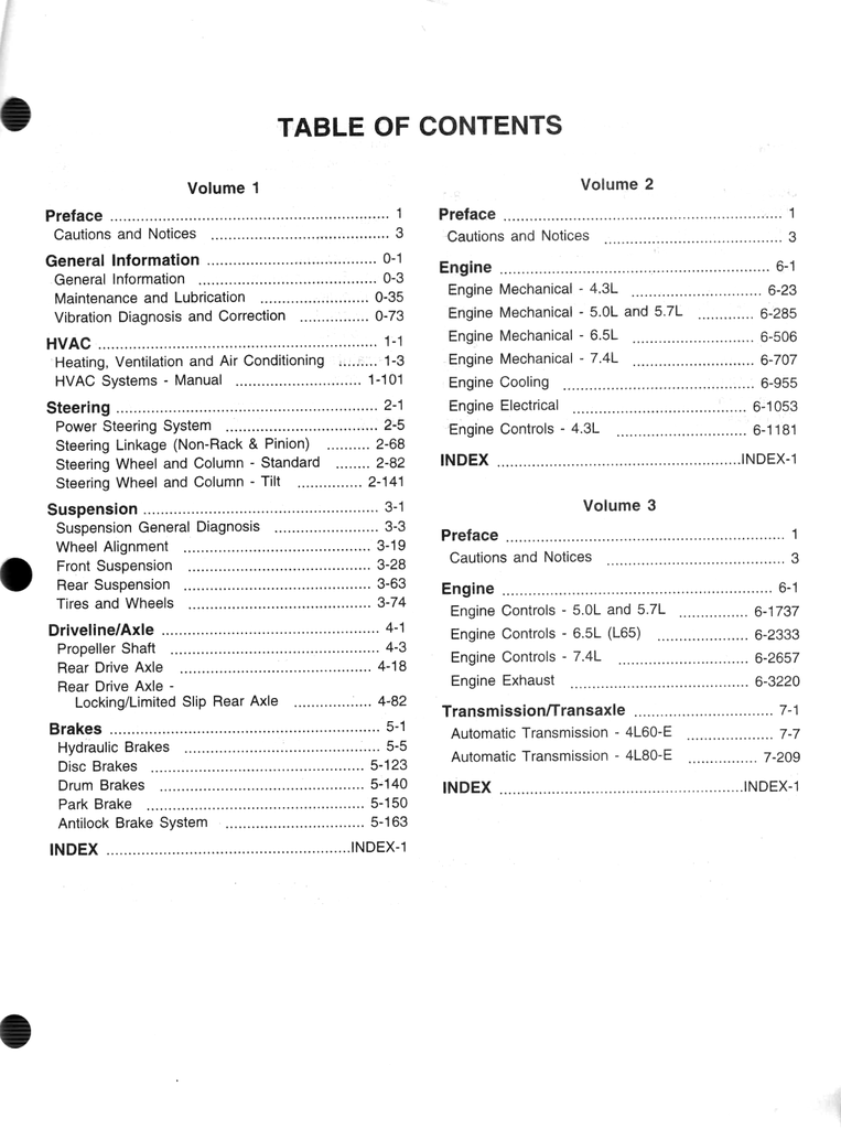 2000 Chevrolet/GMC G-Van, Chevrolet Express, GMC Savana Factory Shop Repair Service Manual Set