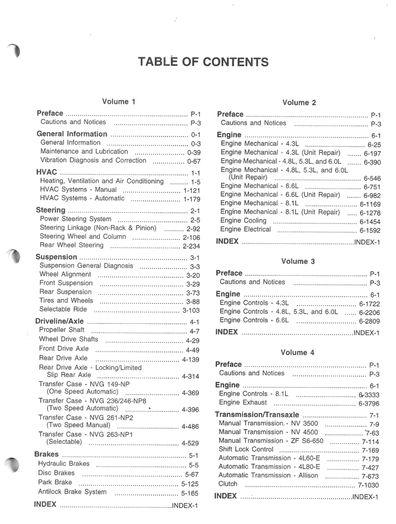 2002 Chevrolet Silverado, GMC Sierra C/K Pickup Factory Shop Repair Service Manual 5 Vol. Set