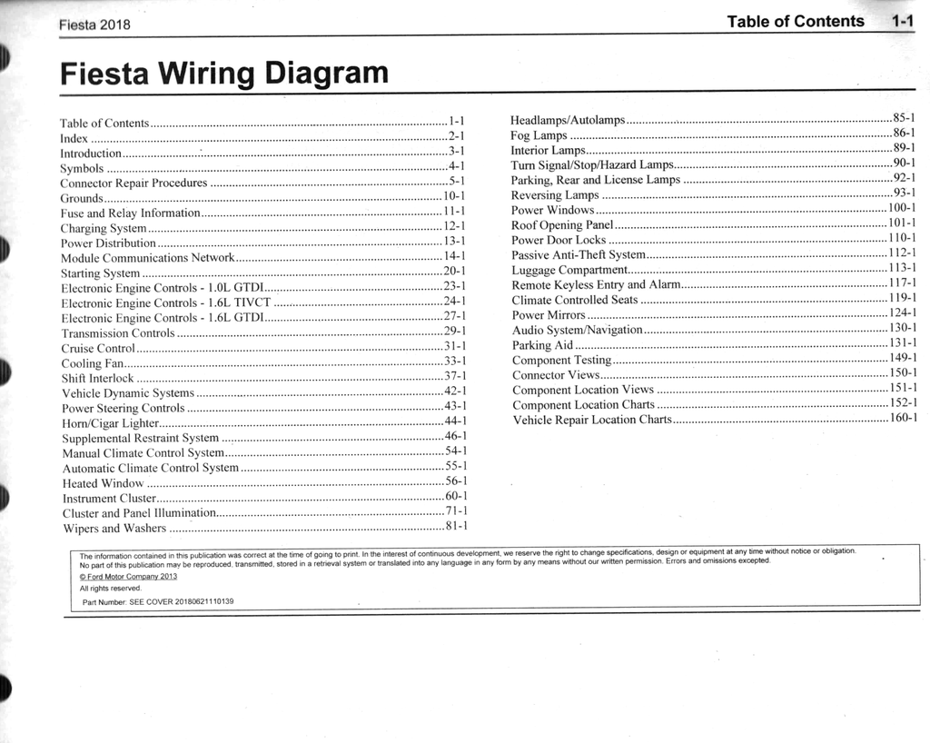 2018 Ford Fiesta Factory Electrical Wiring Diagrams Manual