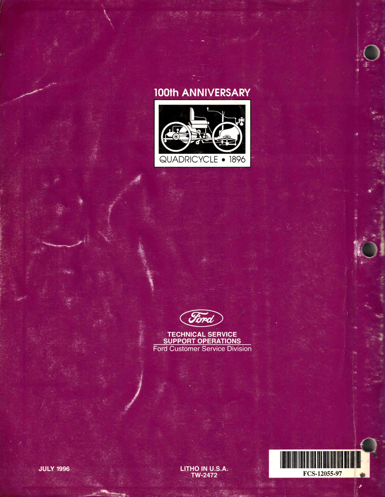 1997 Ford Taurus, Mercury Sable Factory Workshop Repair Service Manual