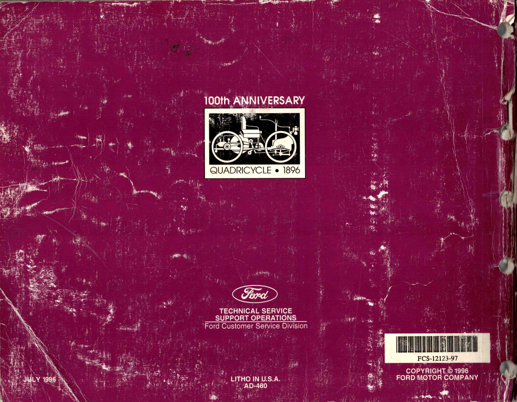 1997 Ford Taurus, Mercury Sable Factory Electrical Vacuum & Troubleshooting Wiring Diagrams Manual EVTM