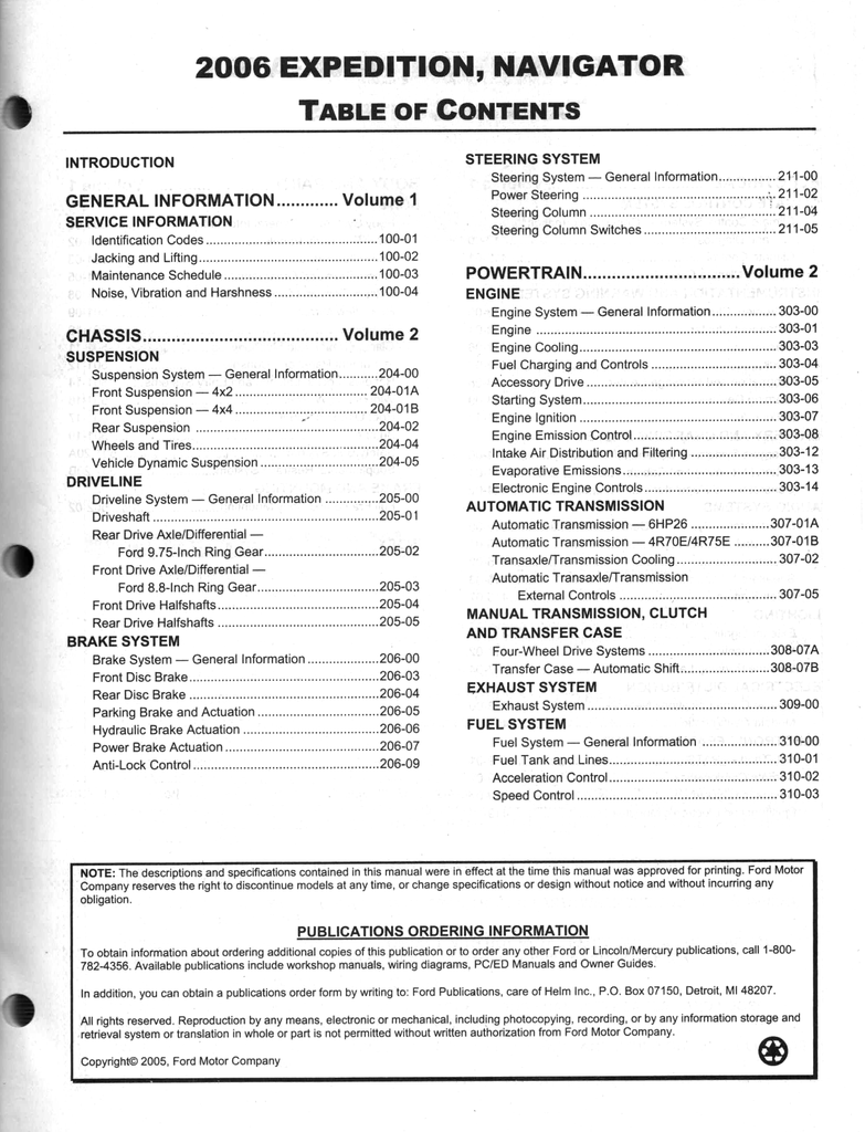 2009 Ford Expedition, Lincoln Navigator Factory Workshop Service Manual Set