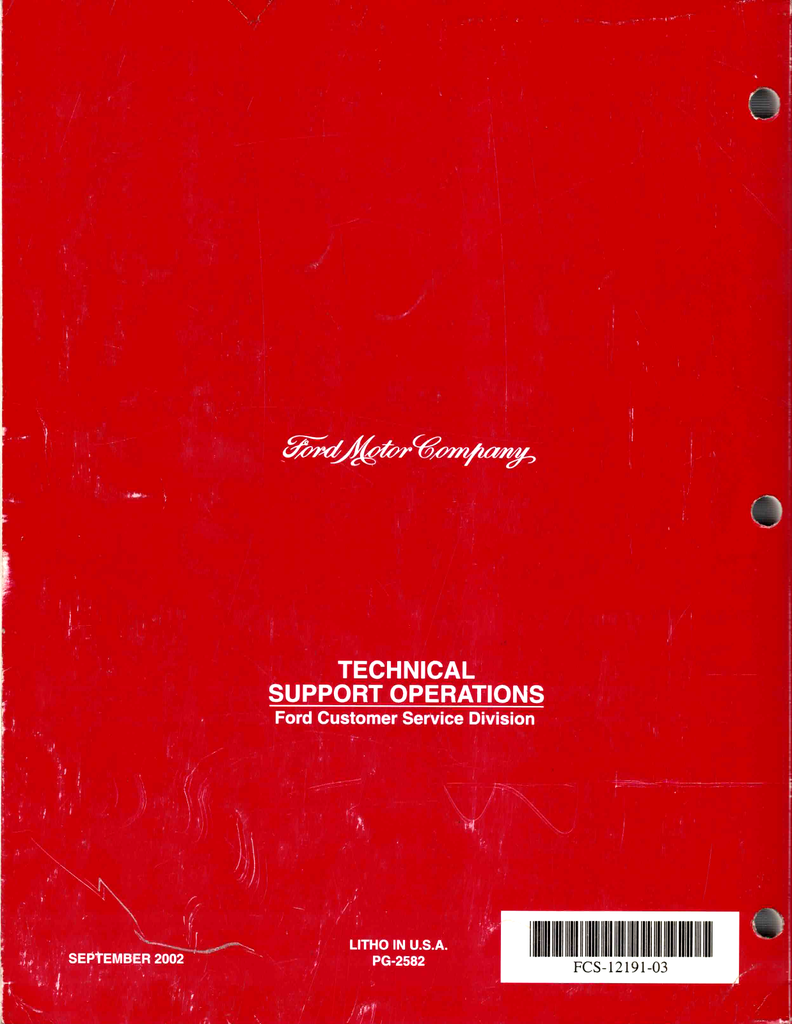 2003 Ford Crown Victoria, Mercury Grand Marquis & Marauder Factory Workshop Service Manual
