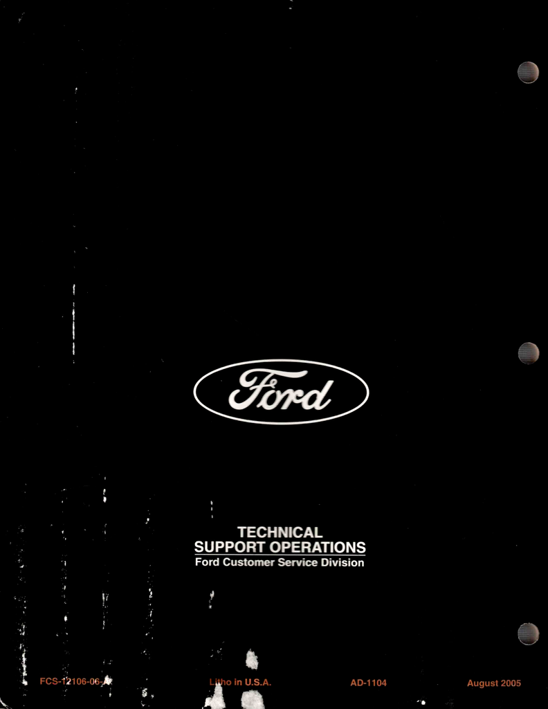 2006 Ford Car/Truck Powertrain Control/Emissions Diagnosis Factory Service Manual