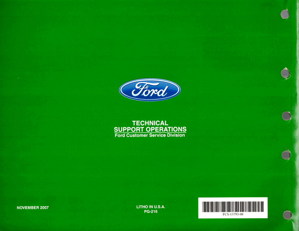 2008 Ford Low Cab Forward (LCF) Factory Electrical Wiring Diagrams Manual