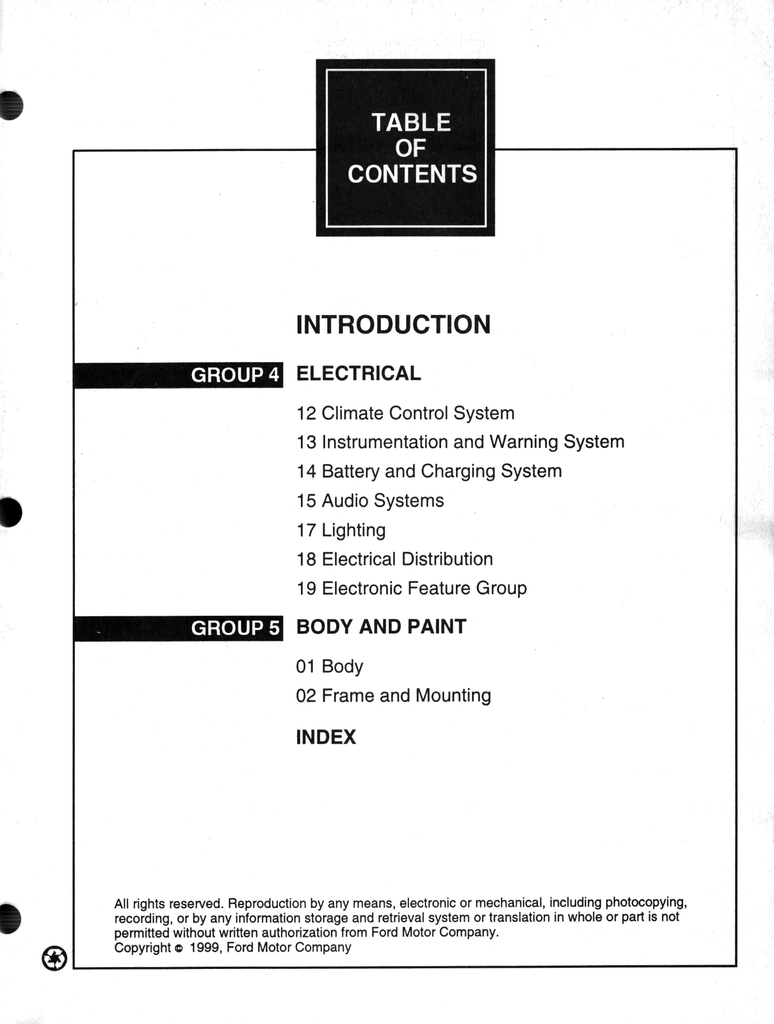 2000 Ford Mustang Factory Workshop Service Manual Set