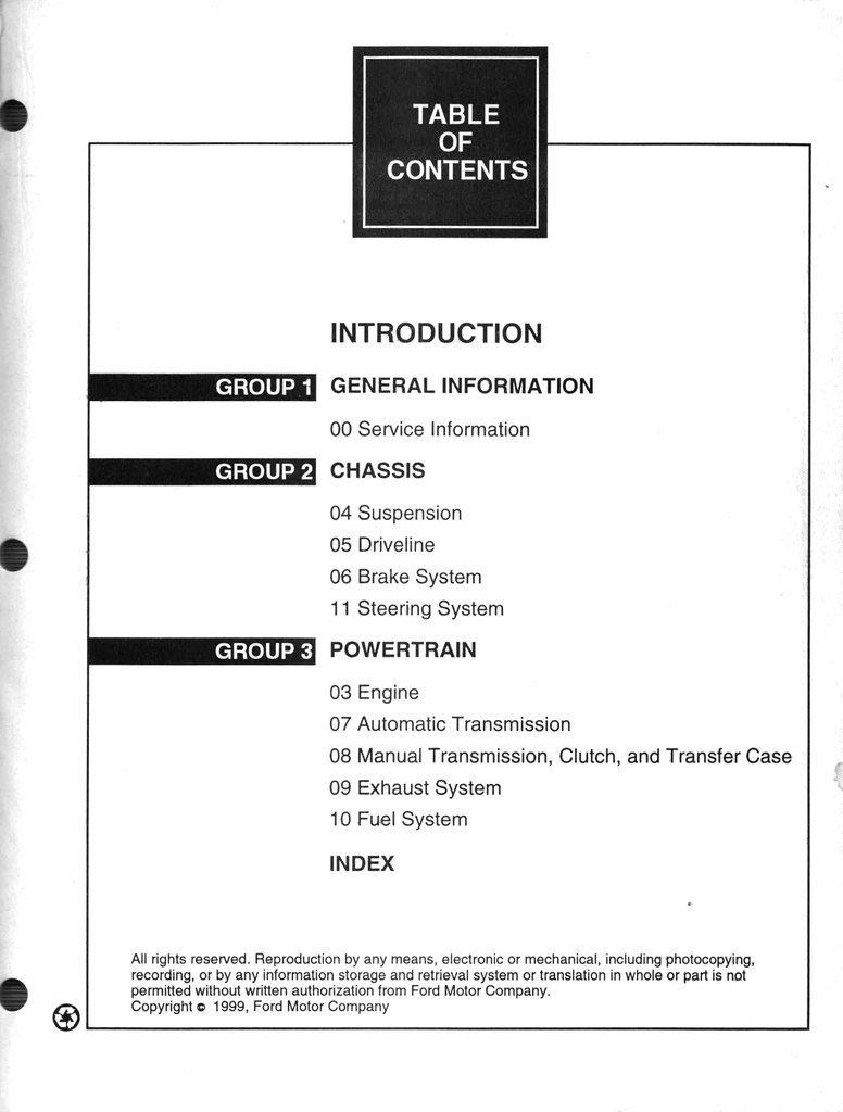 2000 Ford Escort Factory Workshop Service Manual Set