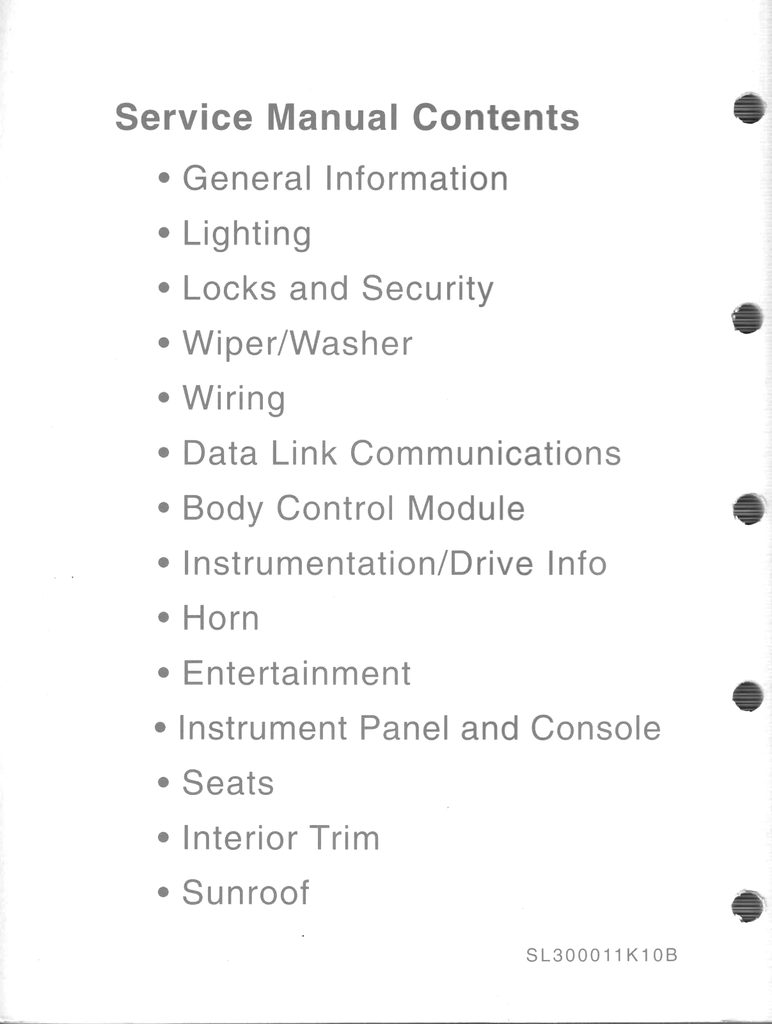 2000-2001 Saturn L-Series Factory Shop Service Repair Manual Set--LS, LS1, LS2, LW1, LW2, L100, L200, L300, LW200, LW300