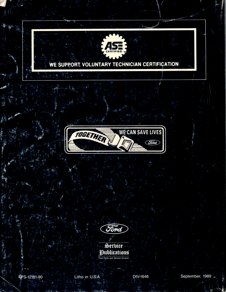 1990 Ford Probe Factory Shop Service Manual 