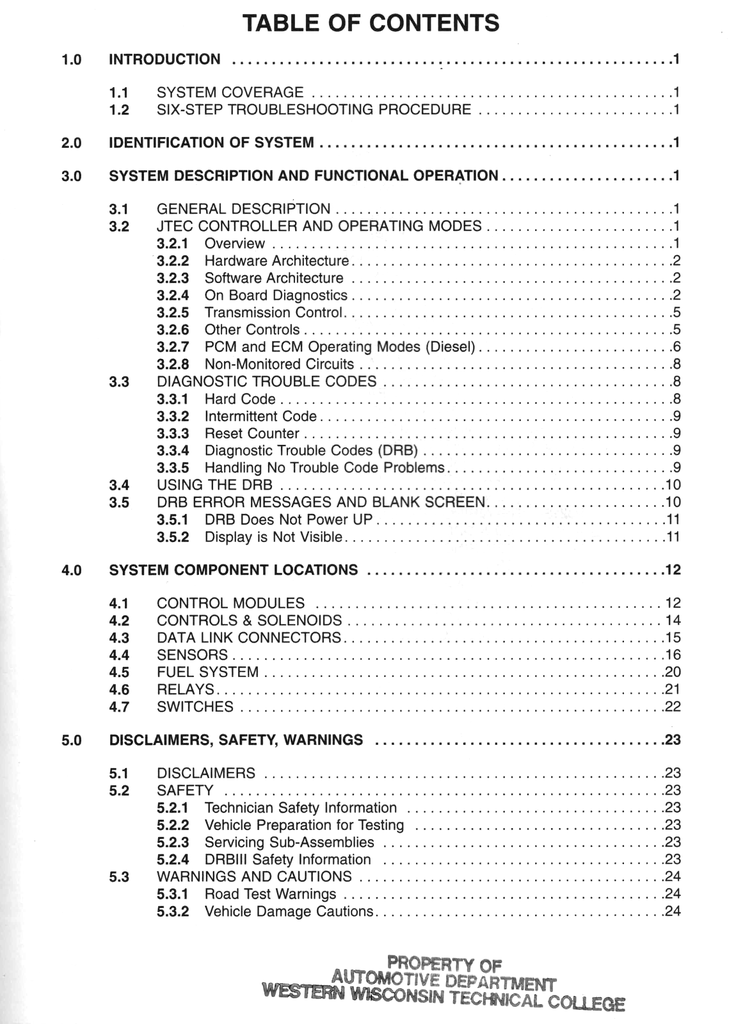 1998 Dodge Truck Electronic Injected 24-Valve Turbo Diesel Factory Powertrain Diagnostic Procedures Service Manual