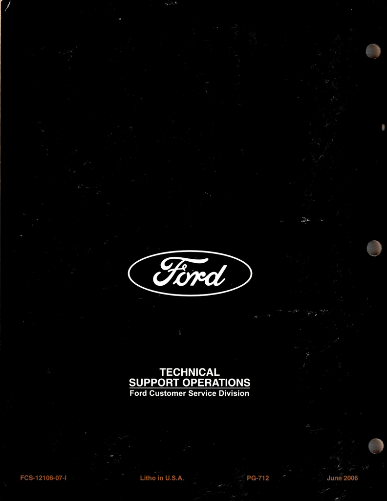 2007 Ford Escape Hybrid, Mercury Mariner Hybrid Factory Powertrain Control/Emissions Diagnosis Service Manual