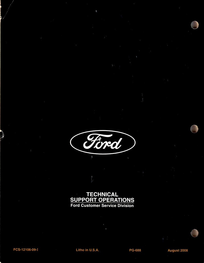 2009 Ford Escape Hybrid, Mercury Mariner Hybrid Factory Powertrain Control/Emissions Diagnosis Service Manual