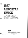 1987 Ford Aerostar Factory Shop Service Manual
