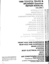 1986 Toyota Truck and 4Runner Factory Shop Service Repair Manual Set