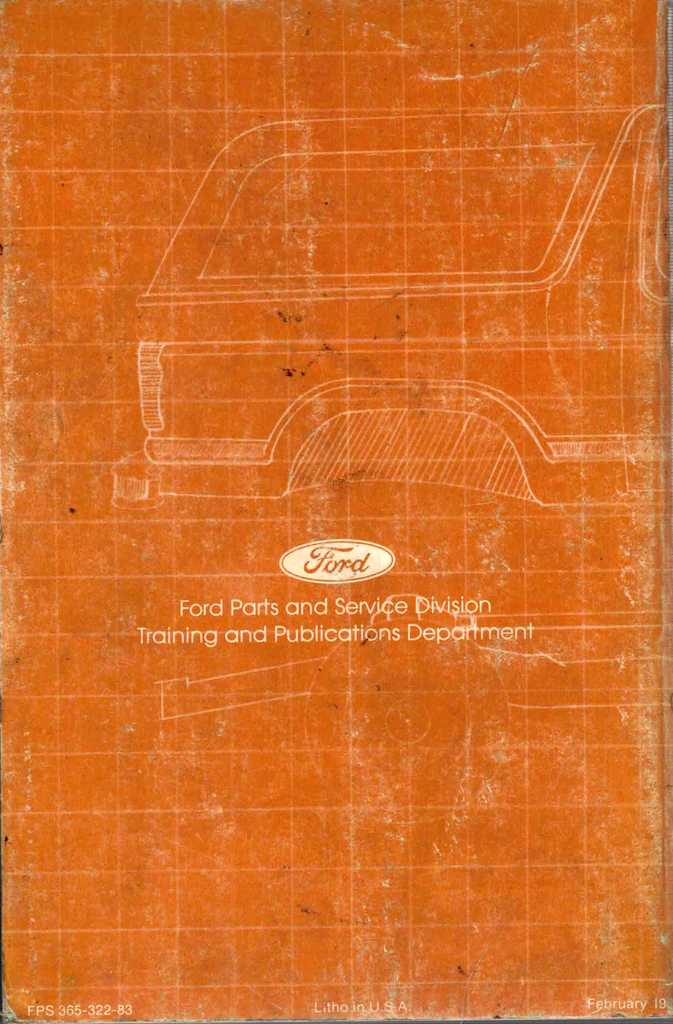 1983 Ford Light Truck Factory Specifications Book--F-100 to F-350 Pickup, Ranger, Bronco, Bronco II, Econoline Van