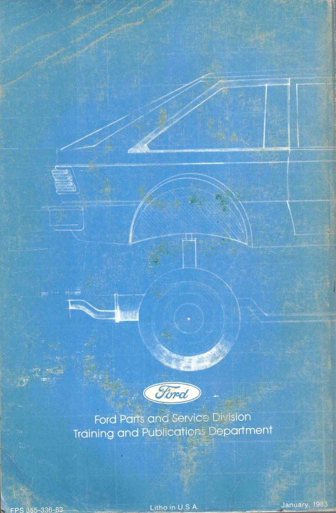 1983 Ford Car Factory Specifications Book--Mark VI, Crown Victoria/Grand Marquis, Continental, Thunderbird/Cougar, LTD/Marquis, Fairmont Futura/Zephyr, Mustang/Capri, Escort/Lynx, EXP/LN7