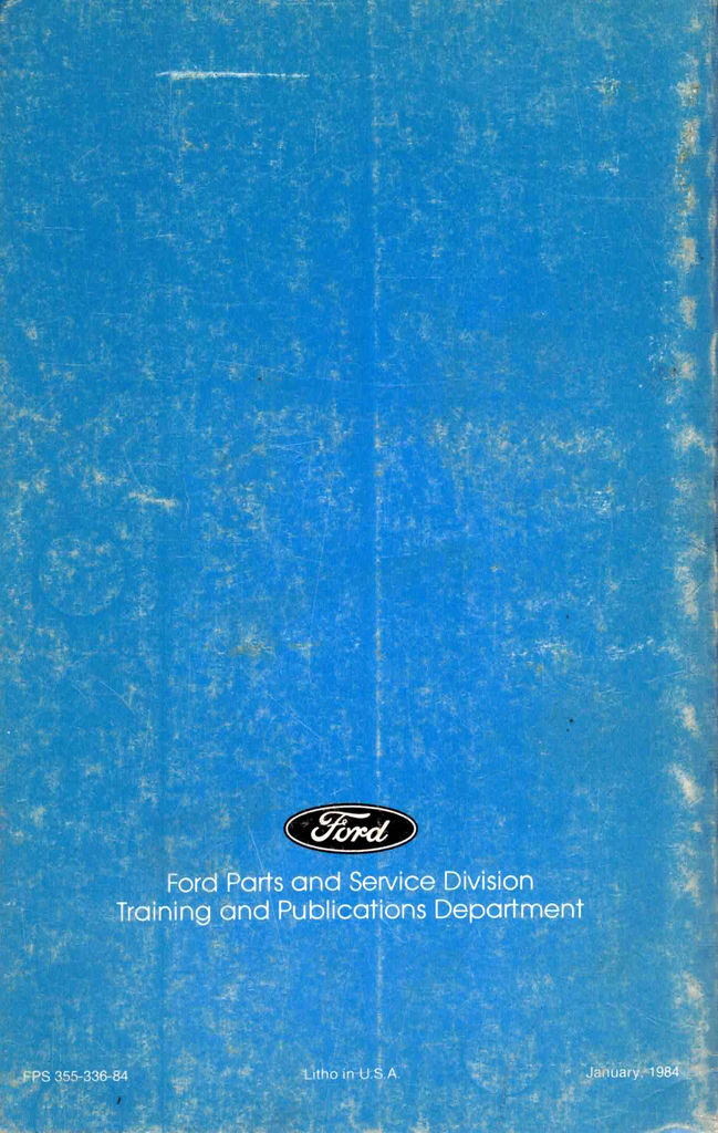 1984 Ford Car Factory Specifications Book--Town Car, Crown Victoria/Grand Marquis, Mark VII/Continental, Thunderbird/Cougar, LTD/Marquis, Tempo/Topaz, Mustang/Capri, Escort/Lynx/EXP
