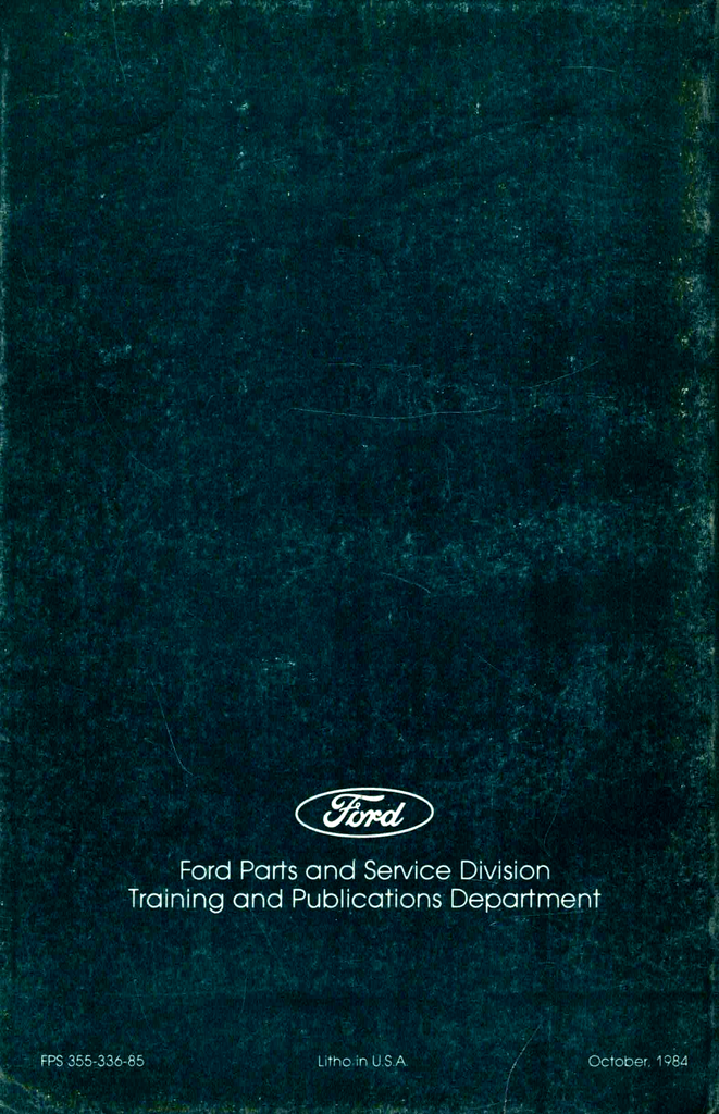 1985 Ford Car Factory Specifications Book--Town Car, Crown Victoria/Grand Marquis, Mark VII/Continental, Thunderbird/Cougar, LTD/Marquis, Tempo/Topaz, Mustang/Capri, Escort/Lynx/EXP