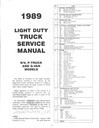 1989 GMC R,V,G,P Light Duty Truck OEM Factory Shop Repair Service Maintenance Manual