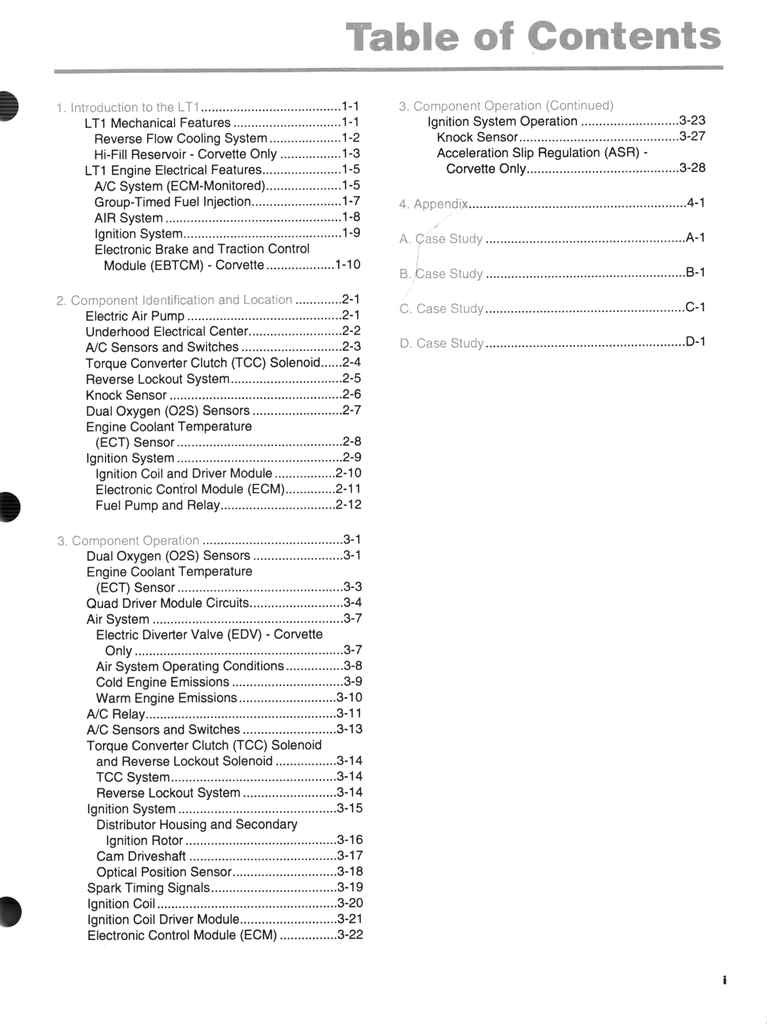 1993-1997 GM LT1 V8 350 Fuel & Emissions Factory Shop Service Manual
