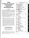 1988 Cadillac DeVille, Fleetwood Factory Shop Service Repair Manual