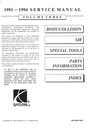 1991 1992 1993 1994 Saturn Factory Shop Service Repair Manual Full 3 Volume Set