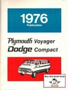 1976 Plymouth Voyager and Dodge Tradesman Karry Full-Size Van Shop Repair Service Manual