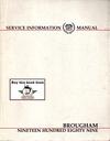 1989 Cadillac Brougham Shop Service Repair Manual