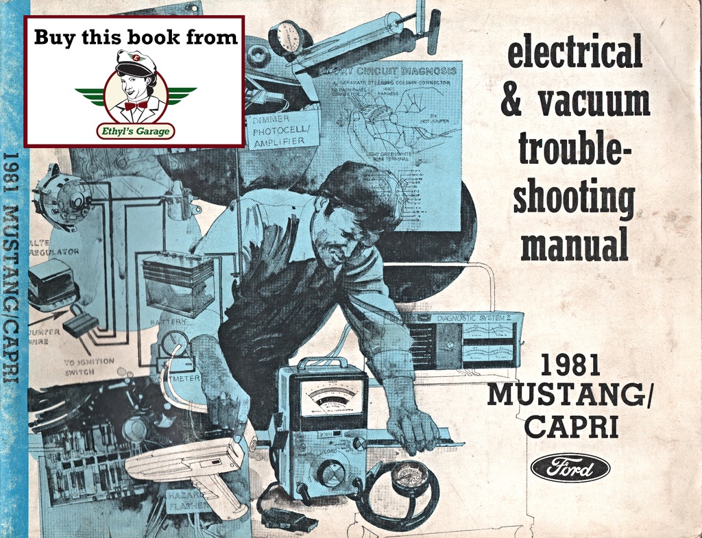 1981 Ford Mustang/Mercury Capri Electrical & Vacuum Troubleshooting Wiring Diagrams Shop Service Repair Manual EVTM