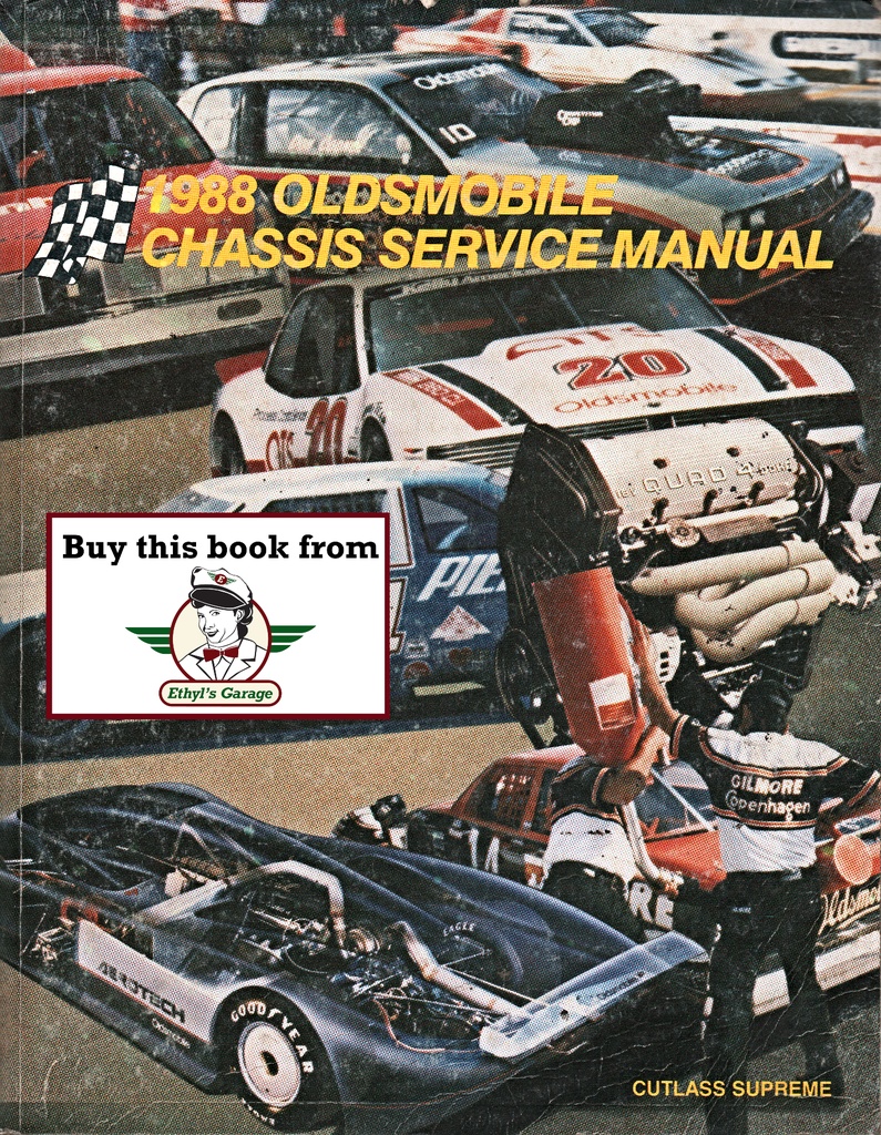 1988 Oldsmobile Cutlass Supreme Factory Chassis Shop Service Repair Manual
