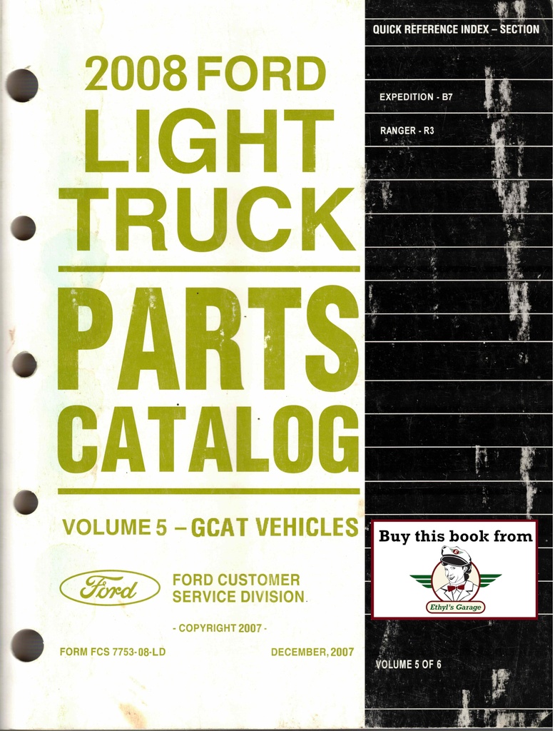 2008 Ford Light Truck Parts Catalog Vol. 5, Ford Expedition, Ford Ranger