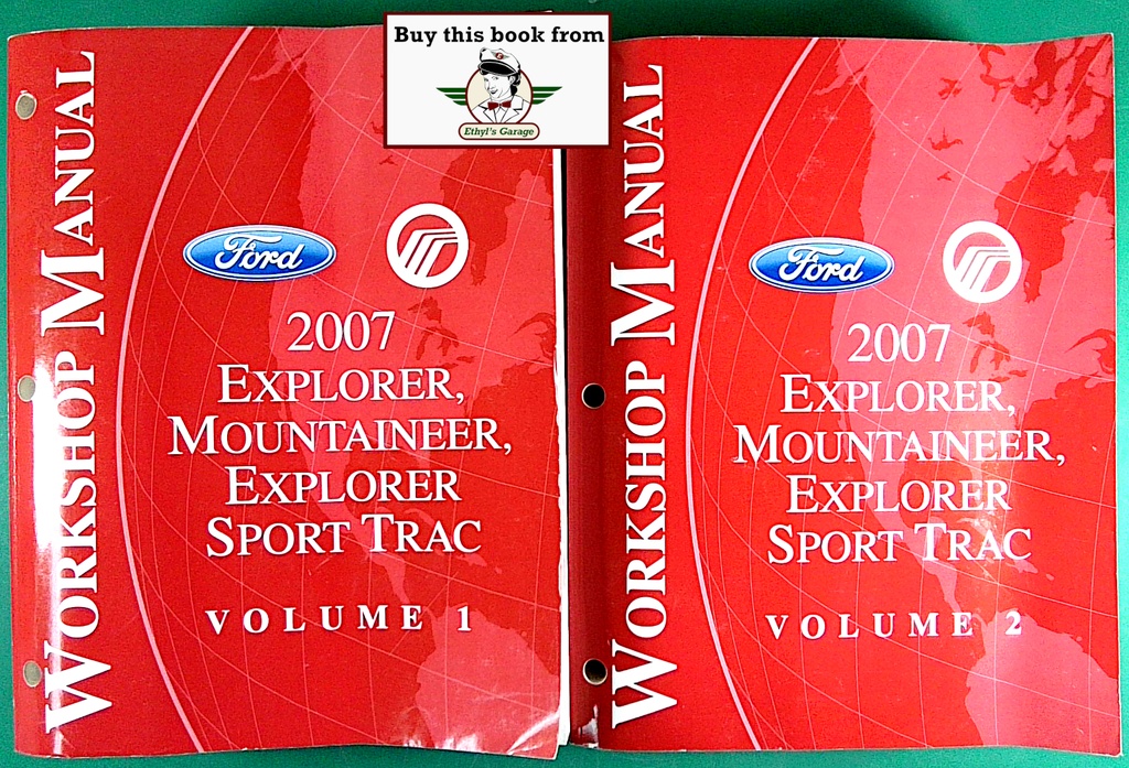 2007 Ford Explorer, Sport Trac & Mercury Mountaineer Original OEM Factory Shop Service Workshop Manual 2 Vol Set