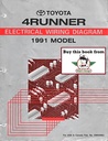 1991 Toyota 4Runner OEM Shop Service Repair Electrical Wiring Diagram Manual