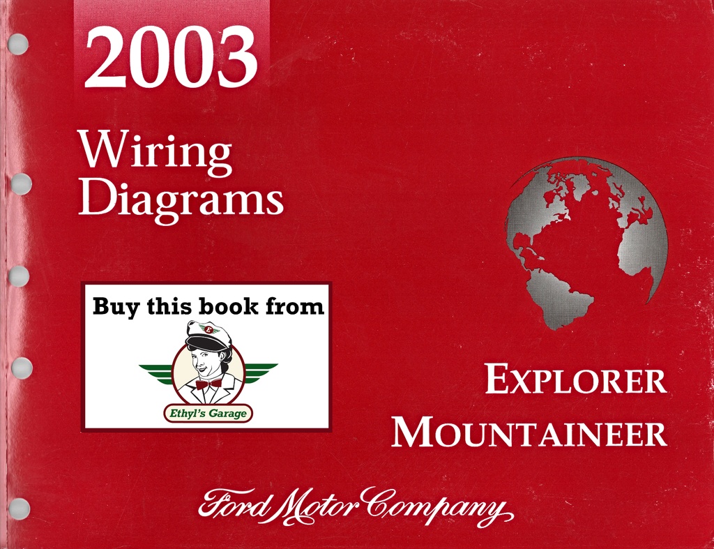 2003 Ford Explorer, Mercury Mountaineer Factory Electrical Wiring Diagrams Manual