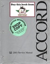 2003 Honda Accord Shop Service Repair Manual