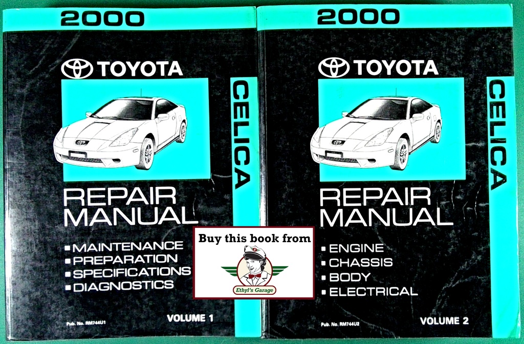 2000 Toyota Celica OEM Shop Service Repair Manual 2 Vol Set