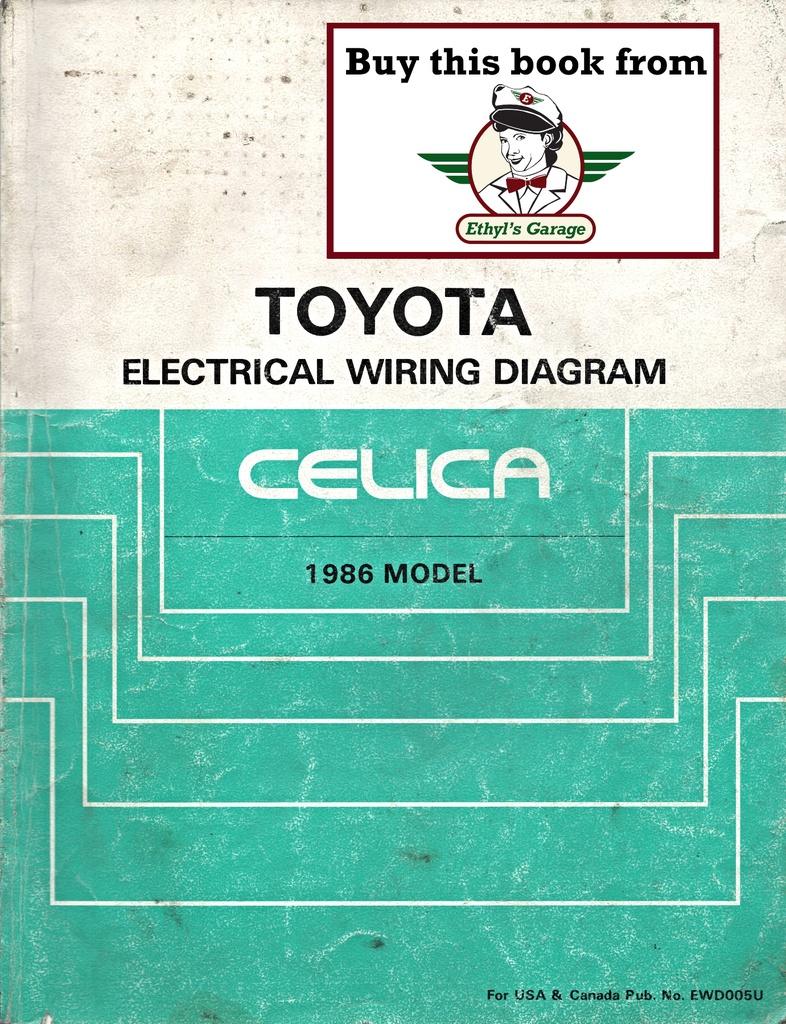1986 Toyota Celica OEM Electrical Wiring Diagram Manual