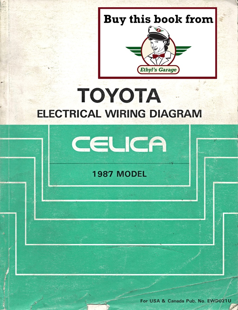 1987 Toyota Celica OEM Shop Service Repair Electrical Wiring Diagram Manual