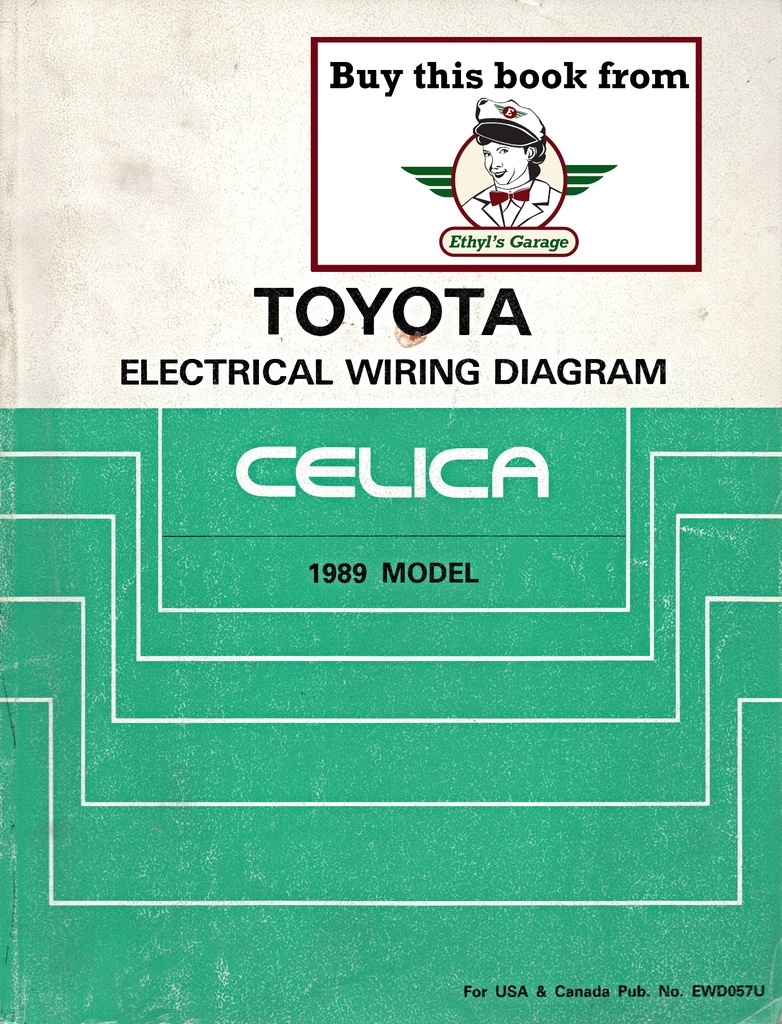 1989 Toyota Celica OEM Shop Service Repair Electrical Wiring Diagram Manual