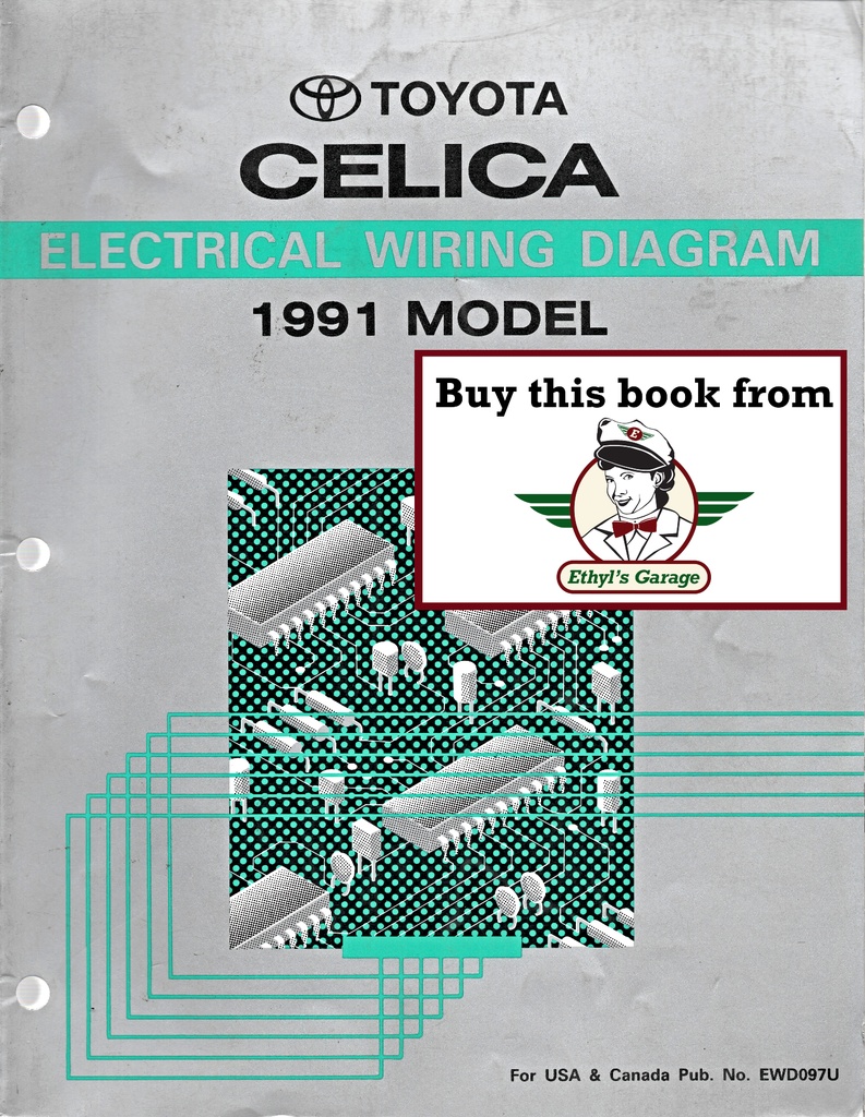 1991 Toyota Celica OEM Electrical Wiring Diagram Manual