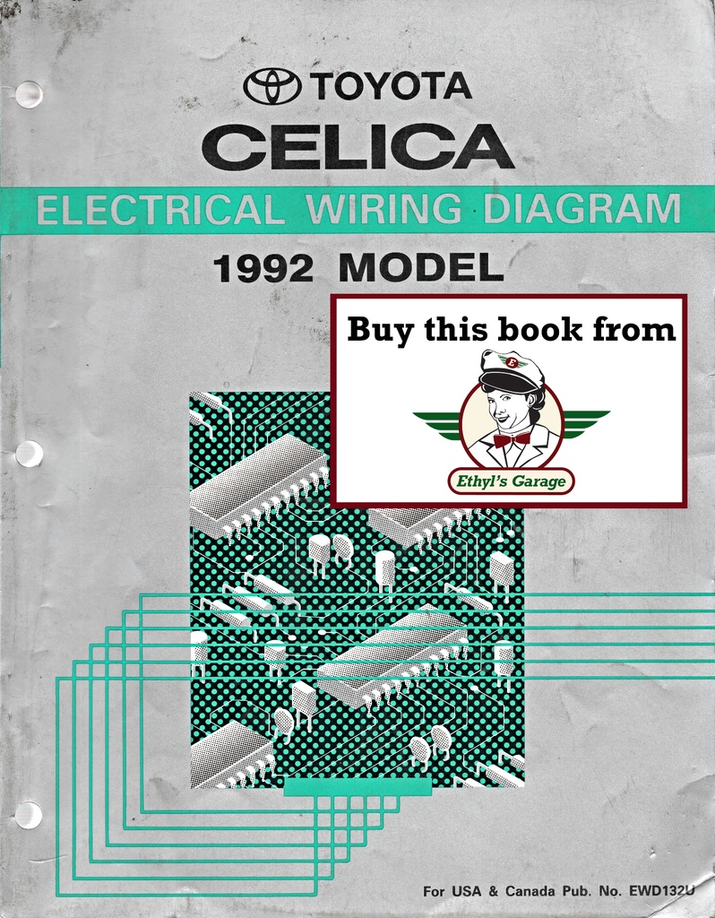 1992 Toyota Celica OEM Electrical Wiring Diagram Manual
