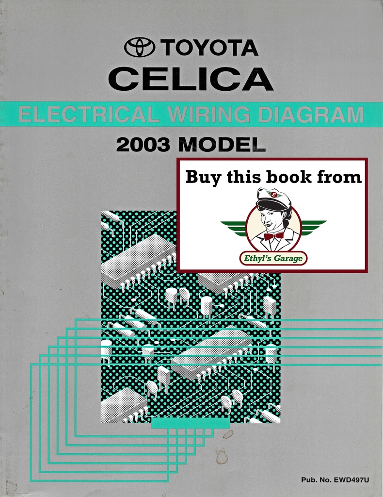 2003 Toyota Celica OEM Shop Service Repair Electrical Wiring Diagram Manual