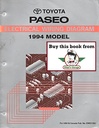 1994 Toyota Paseo OEM Electrical Wiring Diagram Manual