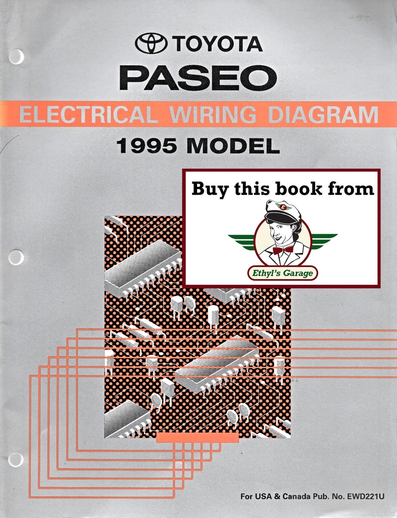 1995 Toyota Paseo OEM Electrical Wiring Diagram Manual