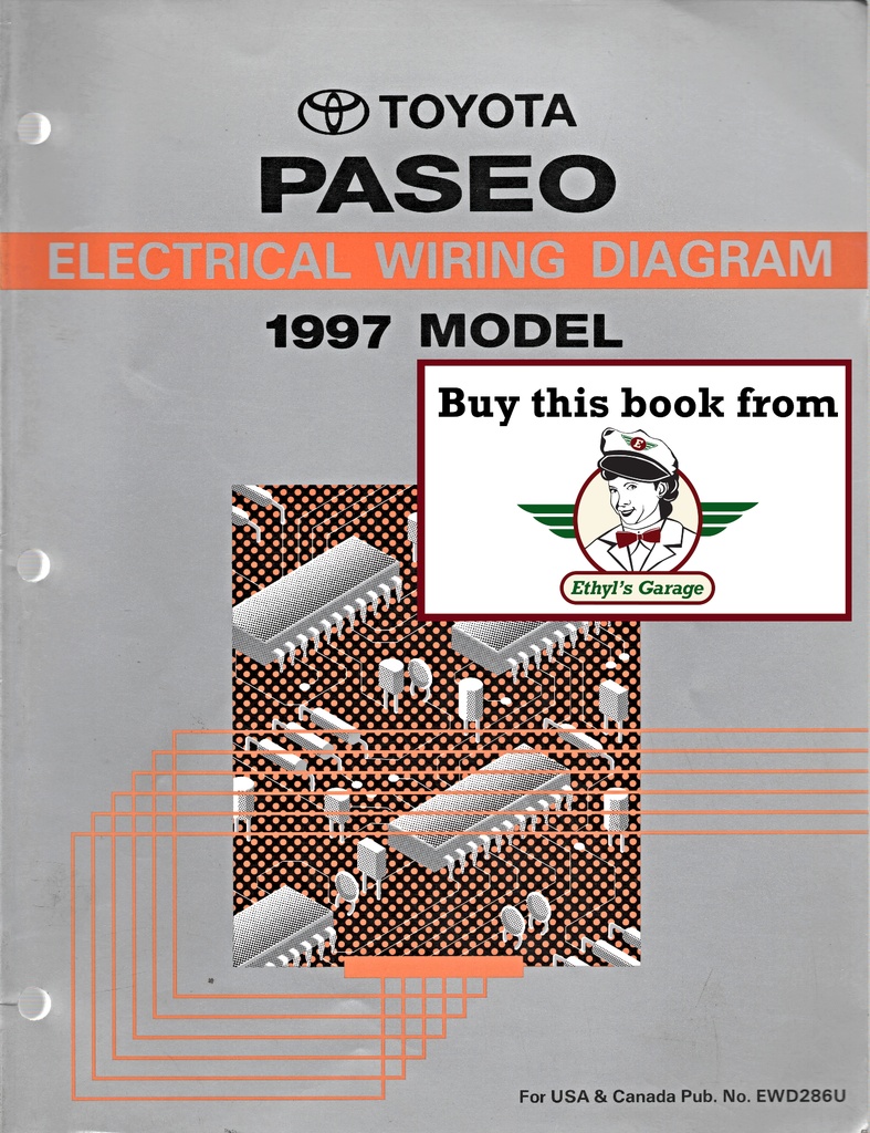 1997 Toyota Paseo OEM Shop Service Repair Electrical Wiring Diagram Manual