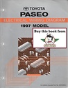 1997 Toyota Paseo OEM Shop Service Repair Electrical Wiring Diagram Manual