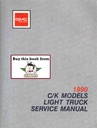 1990 GMC C/K Truck Sierra Pickup Factory Shop Service Manual